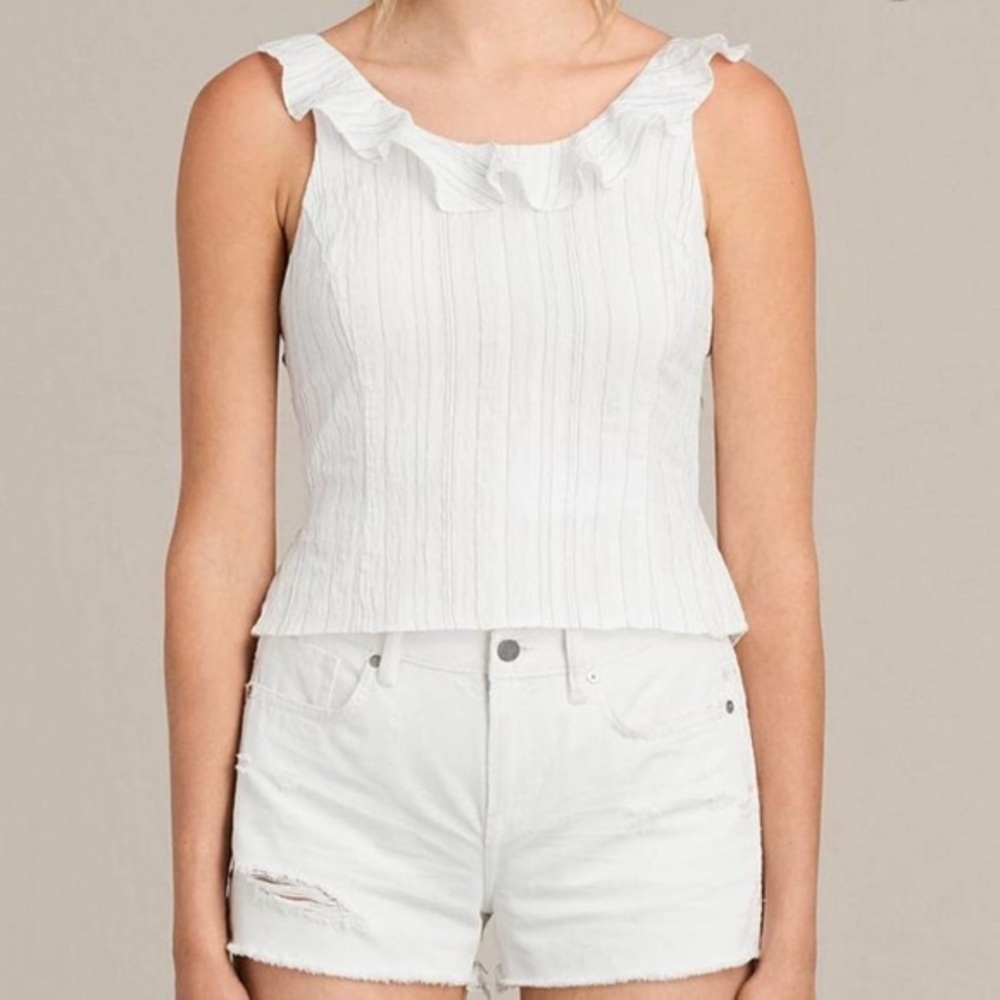 All Saints Stina Halter Top, white (S)